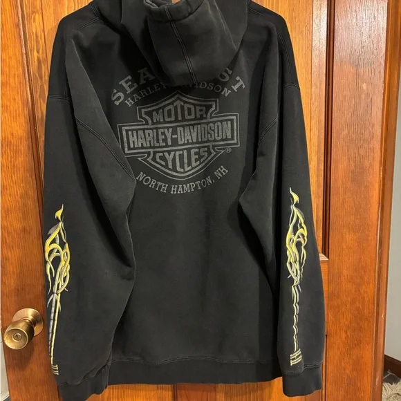 Harley-Davidson black hoodie XL seacoast chapter/north hampton NH - Picture 4 of 5